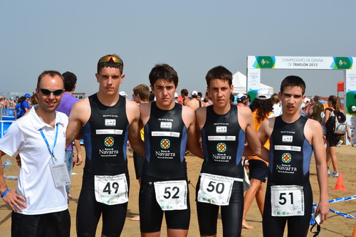 Fantástico resultado de la Selección Navarra Cadete en el Campeonato de España de Deporte Escolar de Triatlón
